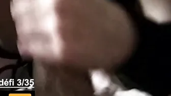 Je reçoit David Wood et ses 23cm/9 inch pour un défi mym (cumshots challenge 3/35)
