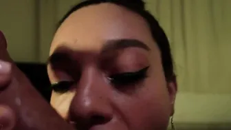 Cum on my Face Point Of View oral sex Closeup