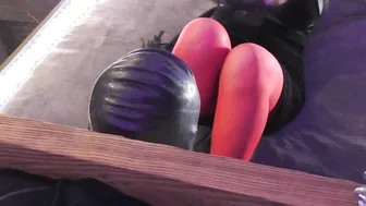 Shackled Sub Worships Gfs Red Nylon Legs