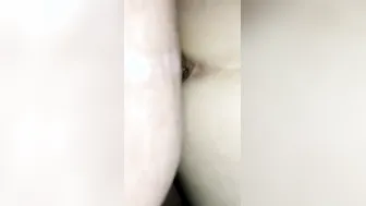 Pumped cock very tightly inside her twat