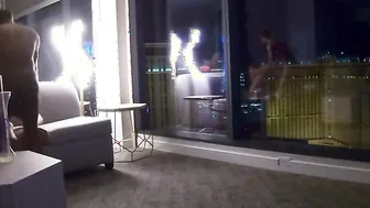 Cheating skank pt2. BF knocks on hotel door