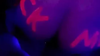 Rave bimbos  Friend Getting Nailed At Rave Party Into Blacklight Body Paint Rolling