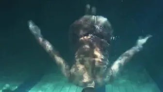 Underwater Erotica - Gigantic Breasts & Curvy Body Of A women In Water
