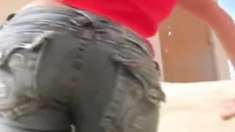 Addison showcasing her pretty booty – posing into tight jeans