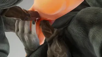 My fiance getting 2 furry dicks inside her snatch and booty