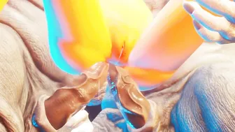 double anal with muscular Furry monsters