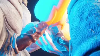 double anal with muscular Furry monsters
