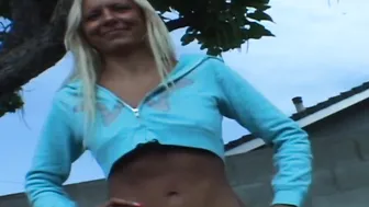 Petite blonde 18 Year Old with small titted picked up for sex