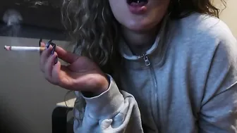 FILTHY TALK while SMOKING a CIGARETTE inside TIGHT PANTS for