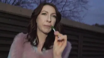Outside Agent Chanel Kiss lollipop sucker is taken from behind after giving a worldclass bj