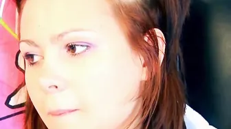 Petite Dark Hair Fingered her Tight Cunt