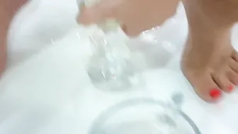Compilation Hoe pee at home into a outdoors bathroom and inside nature with her hubby