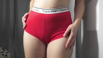 cunt with mouth Inside Sports Lingerie Showing Off Her Cutie Cameltoe 4K