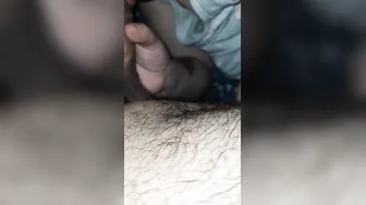 Step cougar deeply oral sex and swallowing cum before bed time
