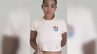 I swallow beer I always burp and wipe my mouth