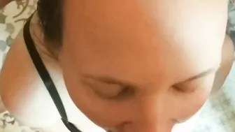 Come here bitch Throatfuck for skank mom