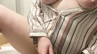 Mom Hides inside Wc for Quick Orgasm - Cum with me 