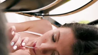 Cute slim teens Stefanie Moons private sex-movie