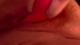 Up close rough cum and squirt from vibrator