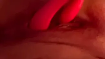 Up close rough cum and squirt from vibrator