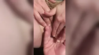 Gets finger fuck after shower