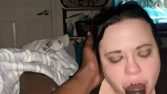 BBW Mouth Full Of big black cock