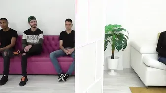 three MEN FOR HER Macarena comes extra-vulgar to her casting