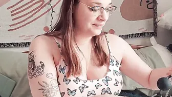 19 yo with ball gag and nipple clamps jizzes so rough