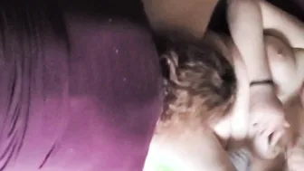 Daddy slams two holes till cummed with his gigantic dick