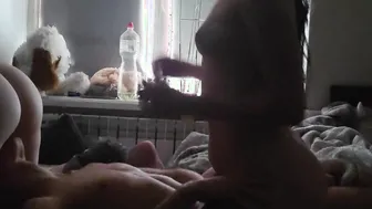 3Some. A mulatto bro fucks 2 Russian bitches. 2 girls 1 bro