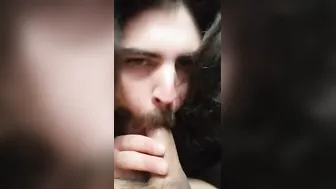 Amateur ex-wife riding face while cuck blows penis