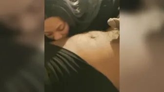 Suck him while fiance is cooking