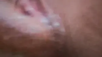 First Time Using Vibrator Creamed All Over (Close Up)