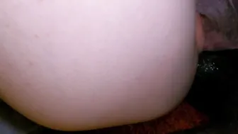 Cutie White Skank Getting Double Penetrated With Ebony Dick and Clear Toy 