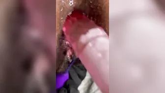 Black chick Sex Toys Booty While Masturbating