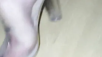 Fiance plays with cum on shoes and toes with +10 loads