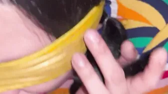 pov Blindfolded Bimbo Lets Me Use Her Throat