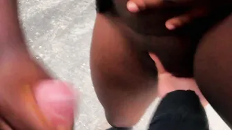 Ella B fucks public and gotten a gigantic cummed on her mouth - point of view