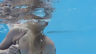 Adorable blonde Finnish pornstar Mimi Cica underwater