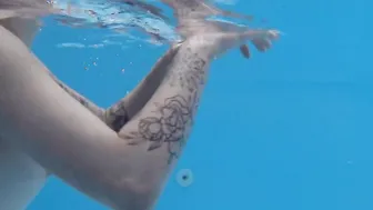 Adorable blonde Finnish pornstar Mimi Cica underwater