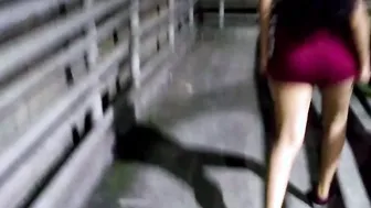 making outside nudity exhibit on the streets and into the bridge after gets banged by my friend