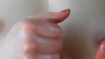 Best tease hand job ever on gigantic cock closeup by british