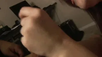 Pretty Beauty craving for a huge load of cum