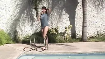Huge Boobed Dark Haired Coed True Tere Getting Soak Inside The