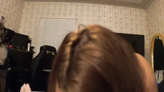 Sucking Off hubbys cock until he jizzes