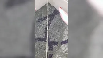 Curvy cougar leaves Enormous Sexual Carpet Piss into Corner of Hotel Room (Close up)