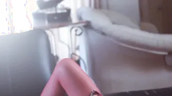Orgasming with goddess wax on her titted and her fingering into her vagina