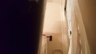 bushy gf takes a shower