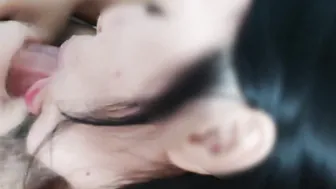 oriental Gf Blows My Cock and Cum Inside Her Mouth