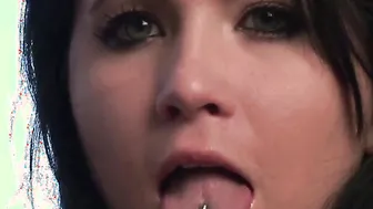 Filthy hot practicing her sucking off skillz on a bottle